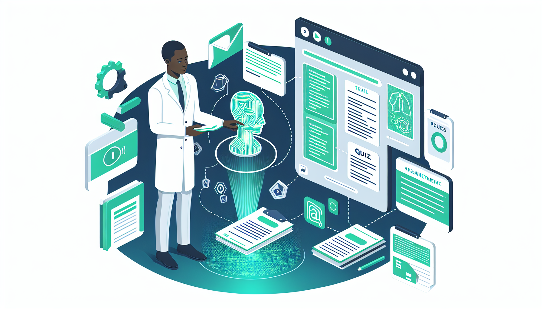 AI generating educational content, presentations, and assignments